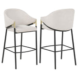 Chadwick Beige Fabric Upholstered Bar Chair, Set of 2 from Coaster - Luna Furniture