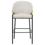 Chadwick Beige Fabric Upholstered Bar Chair, Set of 2 from Coaster - Luna Furniture
