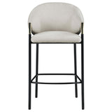 Chadwick Beige and Glossy Black Sloped Arm Bar Stools, Set of 2 from Coaster - Luna Furniture