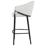 Chadwick Beige and Glossy Black Sloped Arm Bar Stools, Set of 2 from Coaster - Luna Furniture