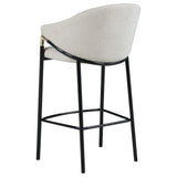Chadwick Beige and Glossy Black Sloped Arm Bar Stools, Set of 2 from Coaster - Luna Furniture