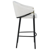 Chadwick Beige and Glossy Black Sloped Arm Bar Stools, Set of 2 from Coaster - Luna Furniture