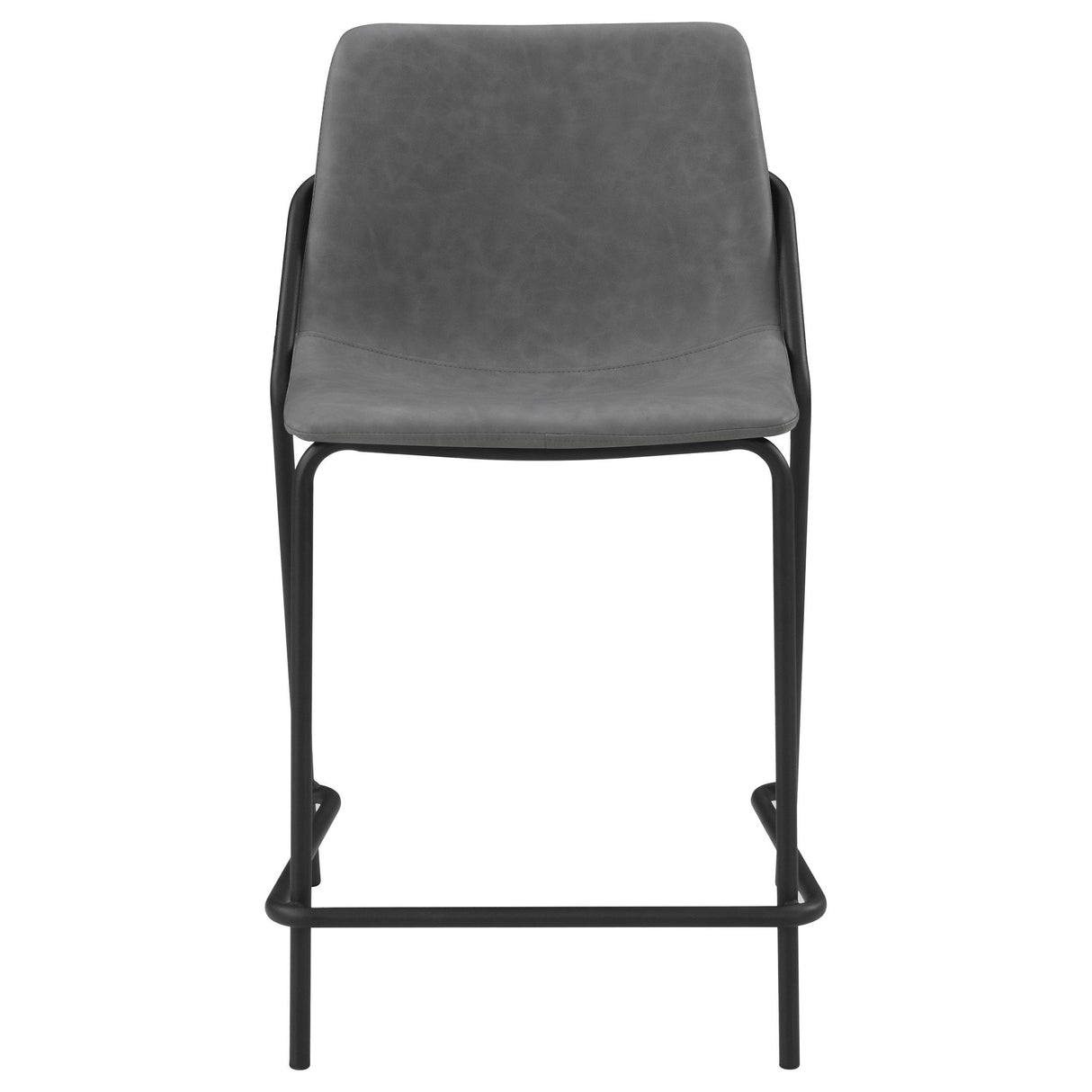 Earnest Gray and Black Solid Back Upholstered Counter Height Stools, Set of 2 from Coaster - Luna Furniture