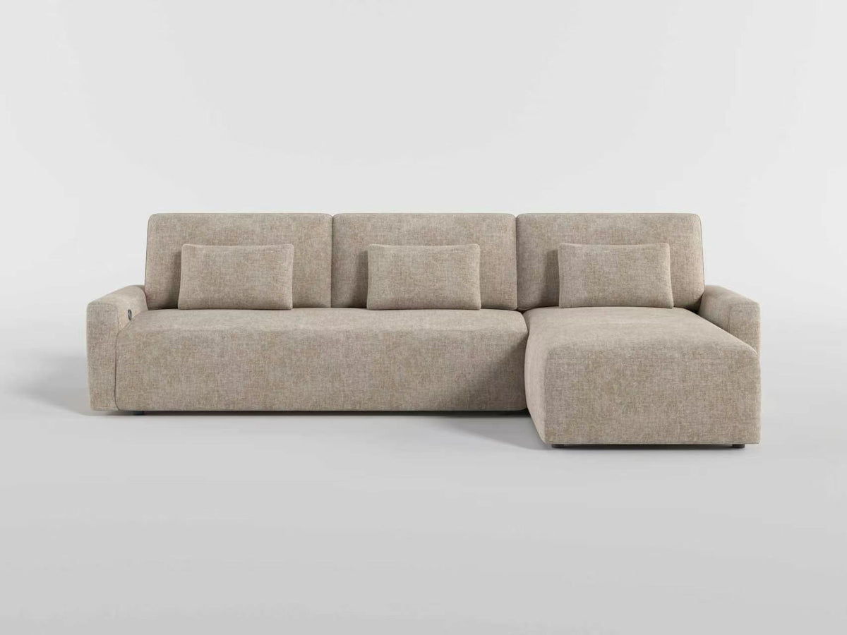 Cumulus Green 2-Piece Right Side Chaise Sectional with Convertible Queen Sleeper