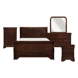 Abbeville Cherry 5-Piece Bedroom Set (Queen Bed, Nightstand, Dresser, Mirror, Chest) from Homelegance - Luna Furniture