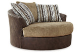 Alesbury Chocolate Sofa, Oversized Chair, Swivel Chair and Ottoman from Ashley - Luna Furniture