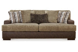 Alesbury Chocolate Sofa, Oversized Chair, Swivel Chair and Ottoman from Ashley - Luna Furniture