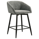Rainer Charcoal Fabric Upholstered Swivel Counter Height Chair (Set of 2) from Coaster - Luna Furniture