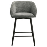 Rainer Charcoal Fabric Upholstered Swivel Counter Height Chair (Set of 2) from Coaster - Luna Furniture