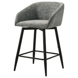 Rainer Charcoal Fabric Upholstered Swivel Counter Height Chair, Set of 2 from Coaster - Luna Furniture
