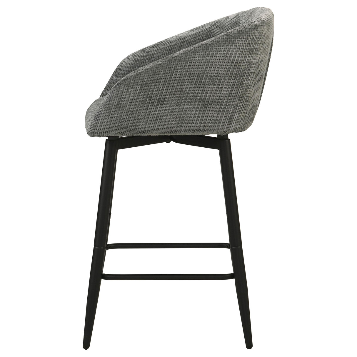 Rainer Charcoal Fabric Upholstered Swivel Counter Height Chair, Set of 2 from Coaster - Luna Furniture