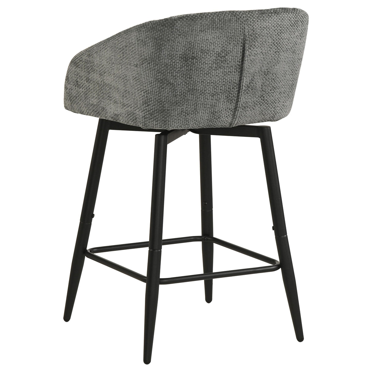 Rainer Charcoal Fabric Upholstered Swivel Counter Height Chair, Set of 2 from Coaster - Luna Furniture