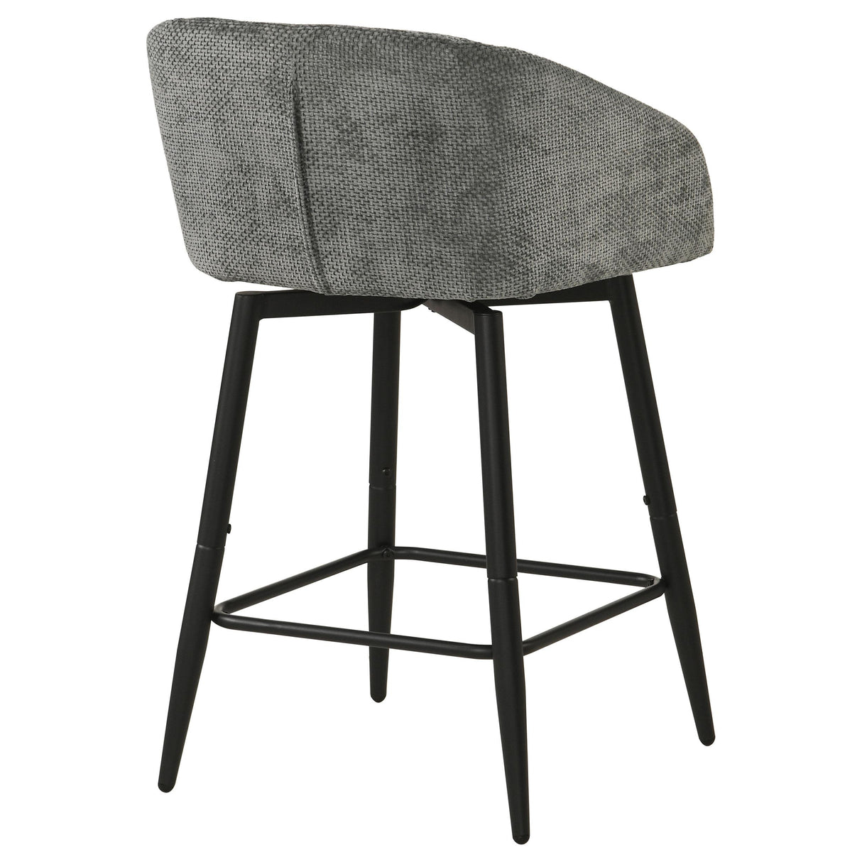 Rainer Charcoal Fabric Upholstered Swivel Counter Height Chair, Set of 2 from Coaster - Luna Furniture