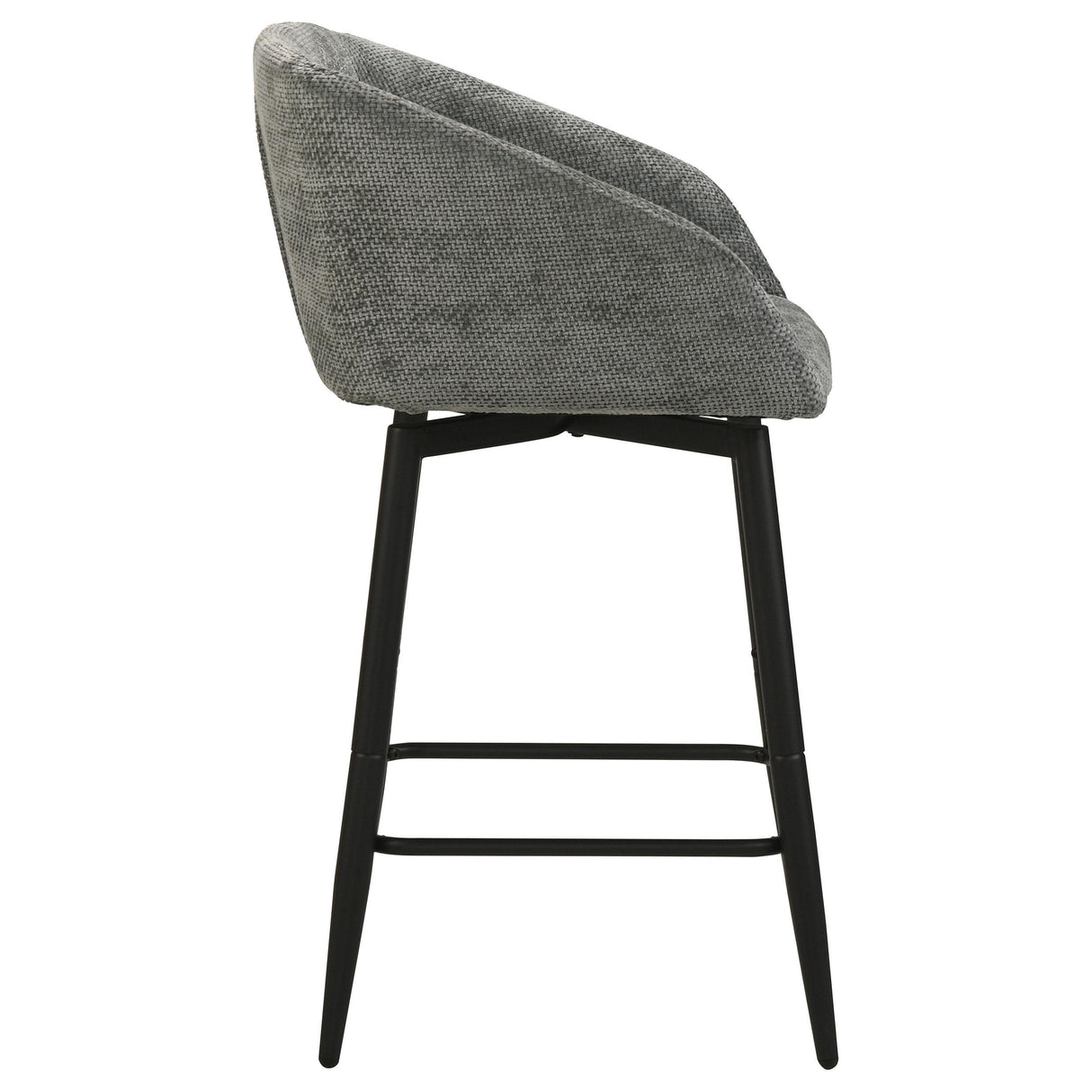 Rainer Charcoal Fabric Upholstered Swivel Counter Height Chair, Set of 2 from Coaster - Luna Furniture