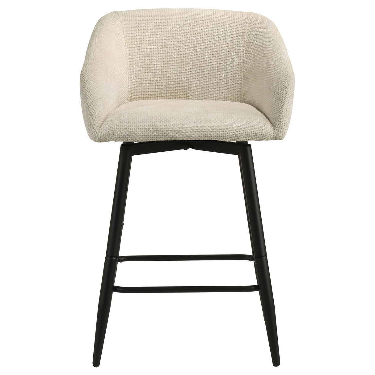 Rainer Cream Fabric Upholstered Swivel Counter Height Chair (Set of 2) from Coaster - Luna Furniture