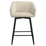 Rainer Cream Fabric Upholstered Swivel Counter Height Chair (Set of 2) from Coaster - Luna Furniture