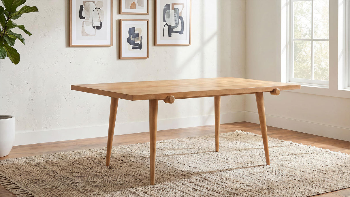 Fabra Honey 79-inch Rectangular Wood Dining Table