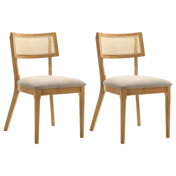 Fabra Honey/Wheat Cane Back Side Chair, Set of 2