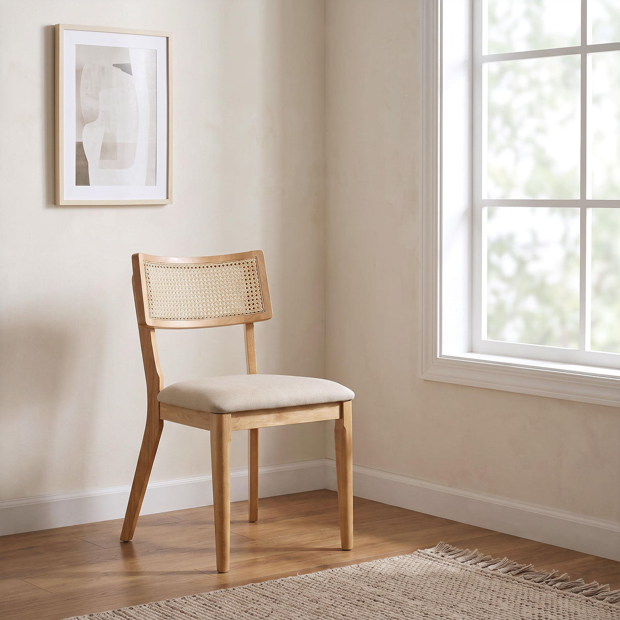Fabra Honey/Wheat Cane Back Side Chair, Set of 2