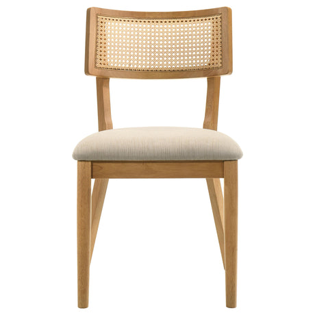 Fabra Honey/Wheat Cane Back Side Chair, Set of 2 from Coaster - Luna Furniture