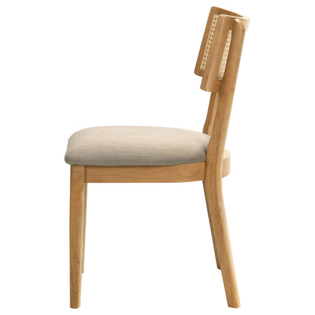Fabra Honey/Wheat Cane Back Side Chair, Set of 2 from Coaster - Luna Furniture