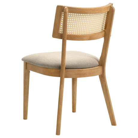 Fabra Honey/Wheat Cane Back Side Chair, Set of 2 from Coaster - Luna Furniture