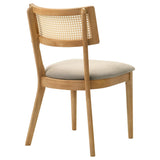 Fabra Honey/Wheat Cane Back Side Chair, Set of 2 from Coaster - Luna Furniture