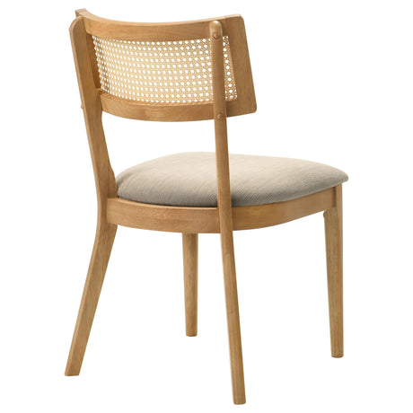 Fabra Honey/Wheat Cane Back Side Chair, Set of 2 from Coaster - Luna Furniture