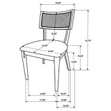 Fabra Honey/Wheat Cane Back Side Chair, Set of 2 from Coaster - Luna Furniture