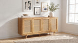 Fabra Honey 4-Door Dining Sideboard Storage Console from Coaster - Luna Furniture