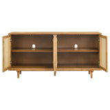 Fabra Honey 4-Door Dining Sideboard Storage Console from Coaster - Luna Furniture