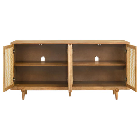 Fabra Honey 4-Door Dining Sideboard Storage Console from Coaster - Luna Furniture
