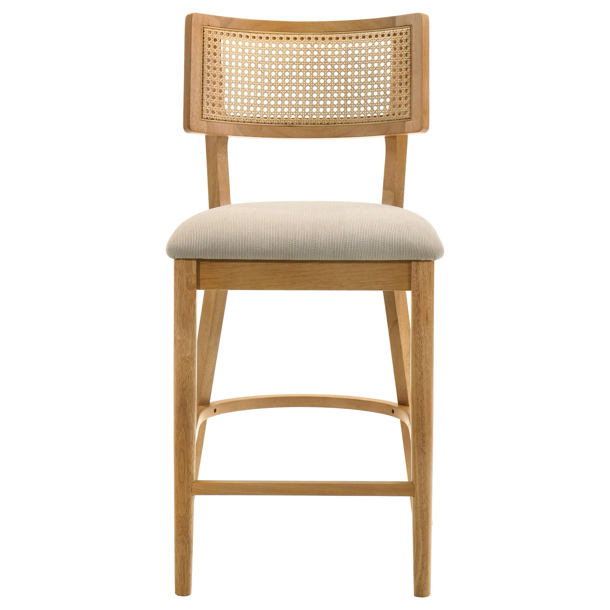 Fabra Honey/Wheat Cane Back Counter Height Chair, Set of 2 from Coaster - Luna Furniture
