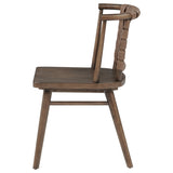 Tallis Brown / Walnut Woven Leatherette Back Dining Side Chair (Set of 2) from Coaster - Luna Furniture