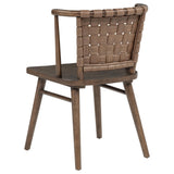 Tallis Brown / Walnut Woven Leatherette Back Dining Side Chair (Set of 2) from Coaster - Luna Furniture