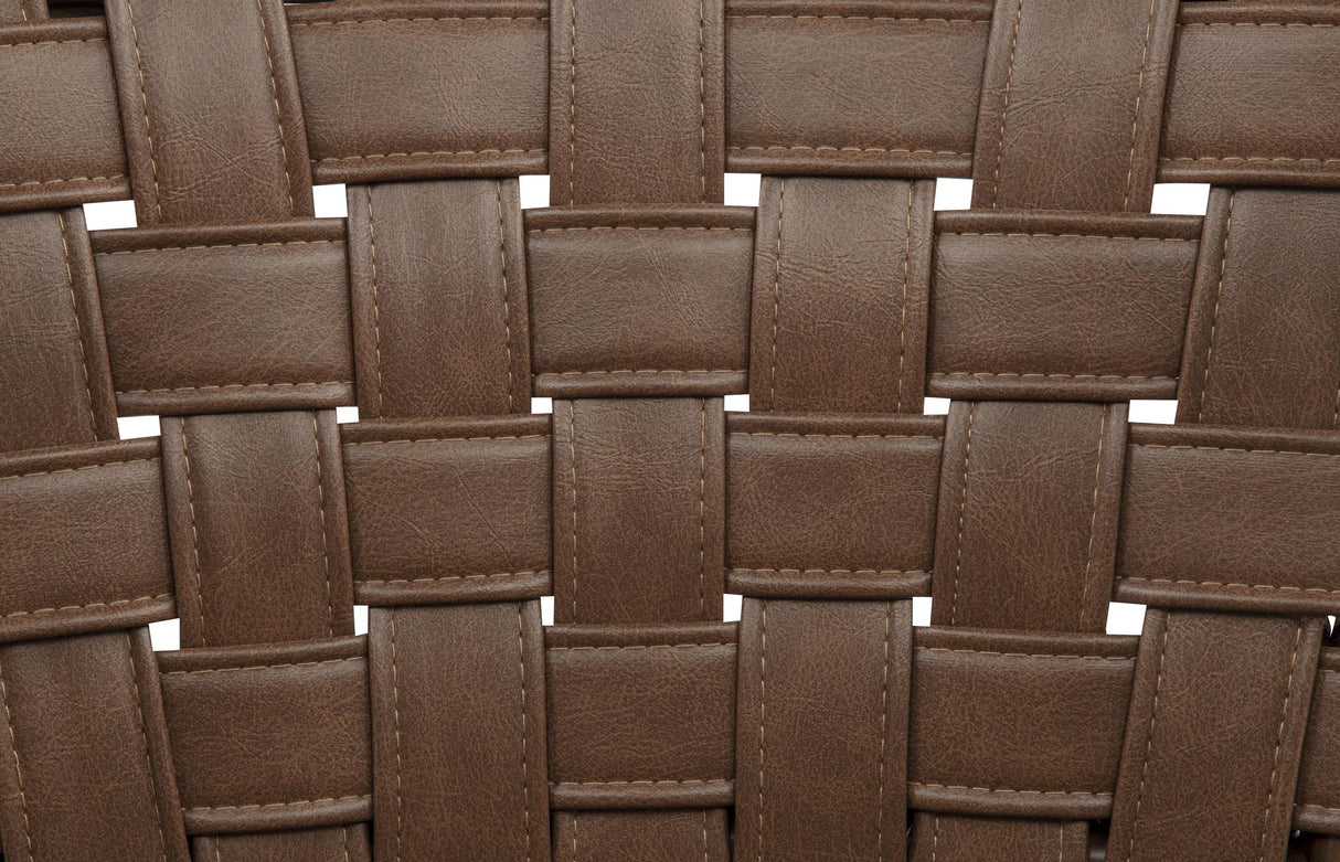 Tallis Brown / Walnut Woven Leatherette Back Dining Side Chair (Set of 2) from Coaster - Luna Furniture
