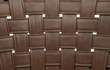 Tallis Brown/Walnut Woven Leatherette Back Dining Side Chair, Set of 2 from Coaster - Luna Furniture