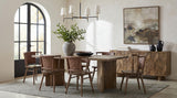 Tallis Brown/Walnut Woven Leatherette Back Dining Side Chair, Set of 2 from Coaster - Luna Furniture