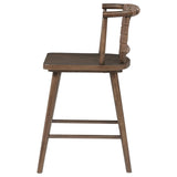 Tallis Brown / Walnut Woven Leatherette Back Counter Chair (Set of 2) from Coaster - Luna Furniture
