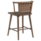 Tallis Brown / Walnut Woven Leatherette Back Counter Chair (Set of 2) from Coaster - Luna Furniture