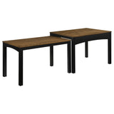 Sykes Brown and Black 47-inch 2-Piece Nesting Dining Table from Coaster - Luna Furniture