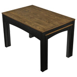 Sykes Brown and Black 47-inch 2-Piece Nesting Dining Table from Coaster - Luna Furniture