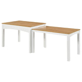 Sykes Natural/White 47-inch 2-piece Nesting Dining Table Natural and from Coaster - Luna Furniture
