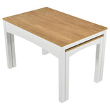 Sykes Natural/White 47-inch 2-piece Nesting Dining Table Natural and from Coaster - Luna Furniture