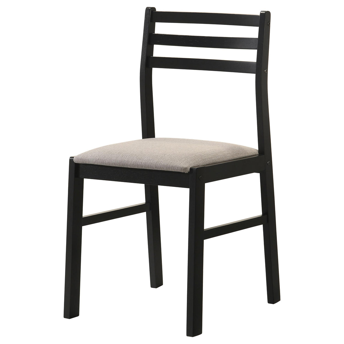 Sykes Black/Beige Ladder Back Side Chair, Set of 2 from Coaster - Luna Furniture