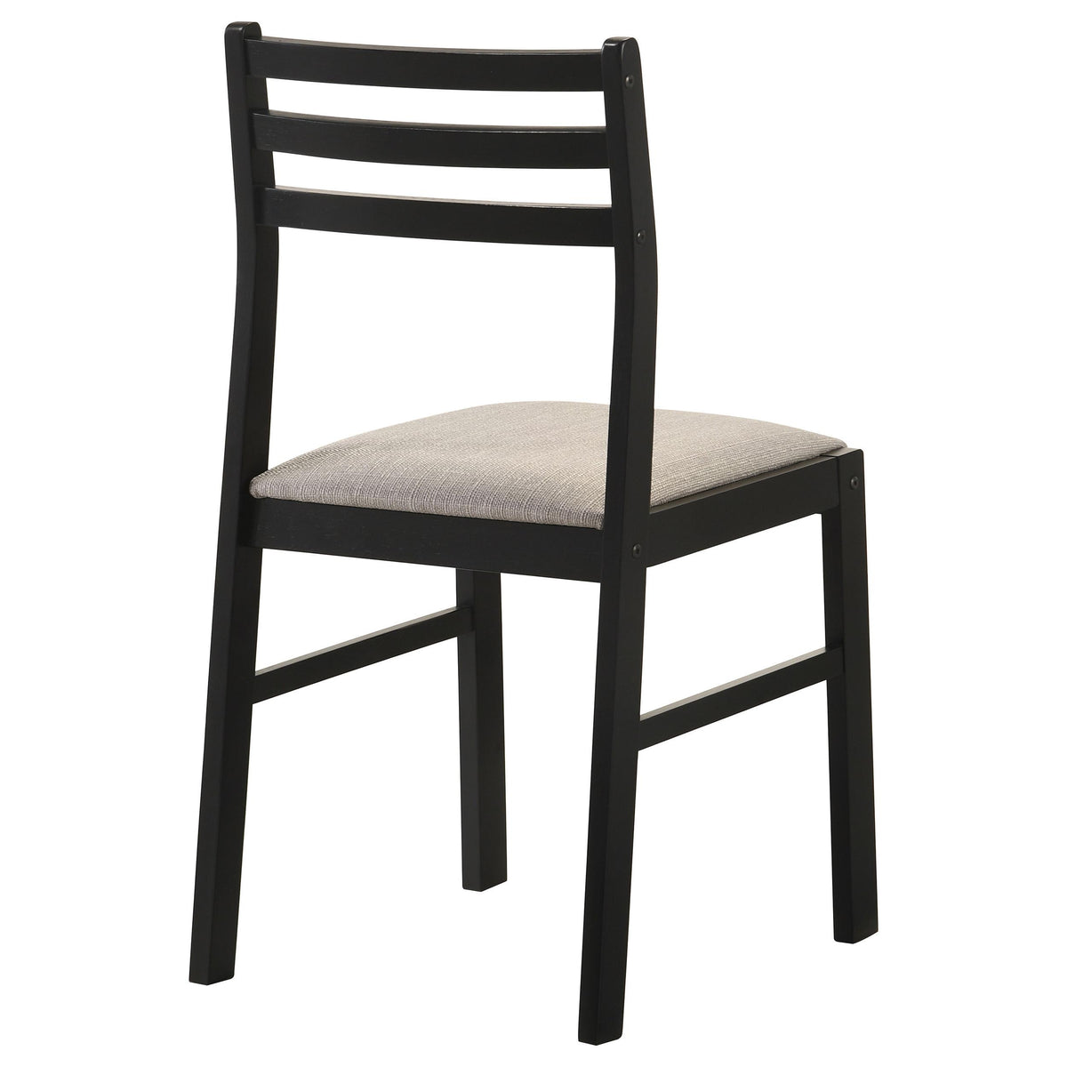 Sykes Black/Beige Ladder Back Side Chair, Set of 2 from Coaster - Luna Furniture