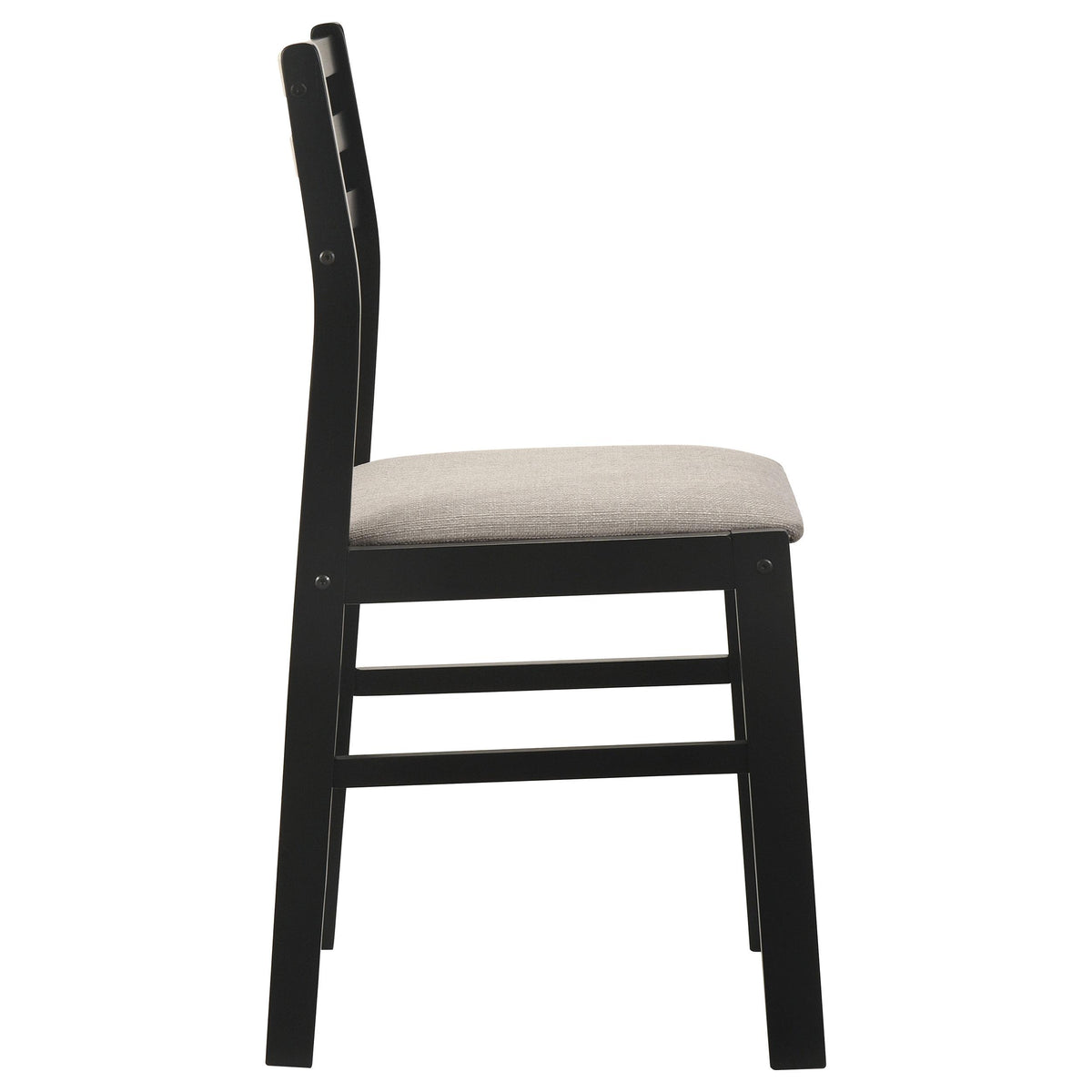 Sykes Black/Beige Ladder Back Side Chair, Set of 2 from Coaster - Luna Furniture
