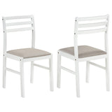 Sykes White/Beige Ladder Back Side Chair, Set of 2 from Coaster - Luna Furniture