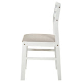 Sykes White/Beige Ladder Back Side Chair, Set of 2 from Coaster - Luna Furniture