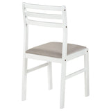 Sykes White/Beige Ladder Back Side Chair, Set of 2 from Coaster - Luna Furniture